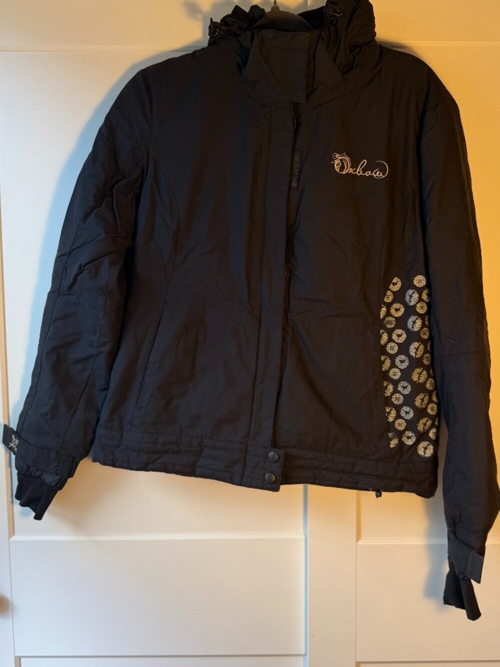 Oxbow Black Hooded Ski/Snow Jacket Women's | Insulated Winter Coat | Size S